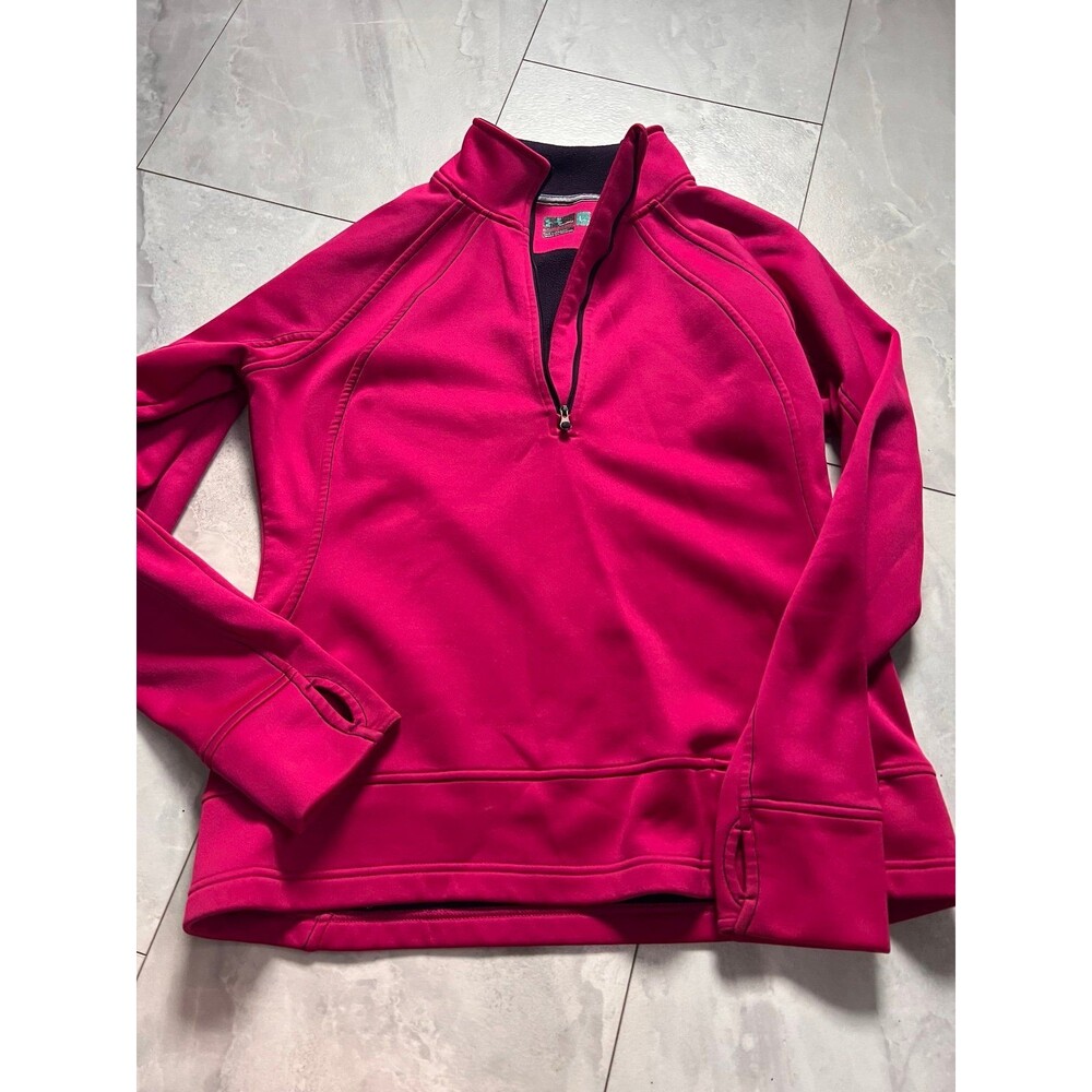 Under Armour pink half zip track jacket size large